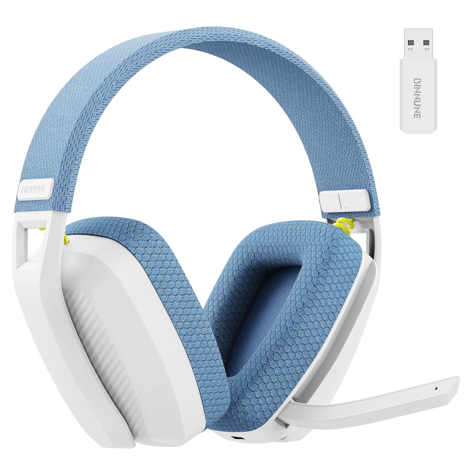 Casque gaming sans-fil BW06 – coloris blanc & bleu