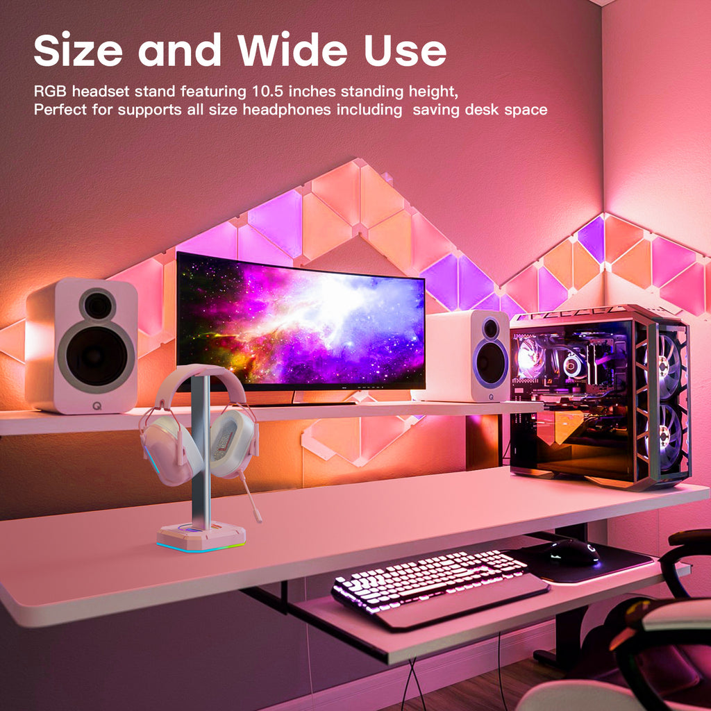 Support casque gaming RGB ZUOYA au design e-sport avec éclairage ambiant