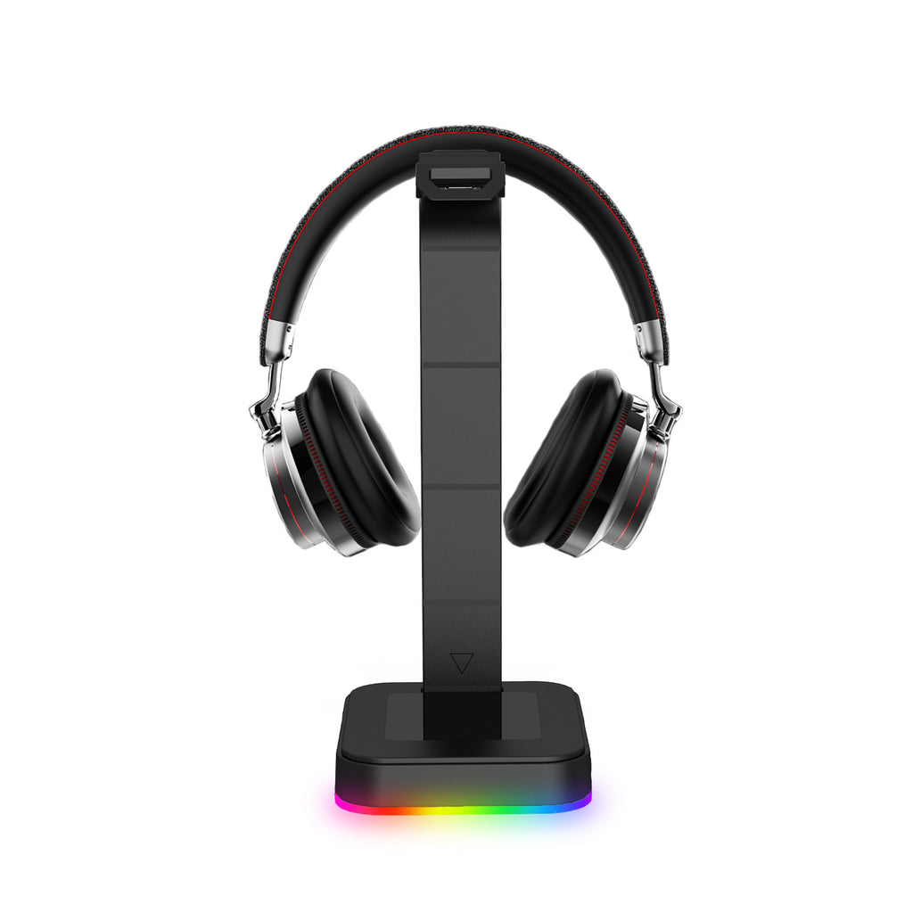 Support casque gaming RGB 2-en-1 avec multiprise USB intégrée
